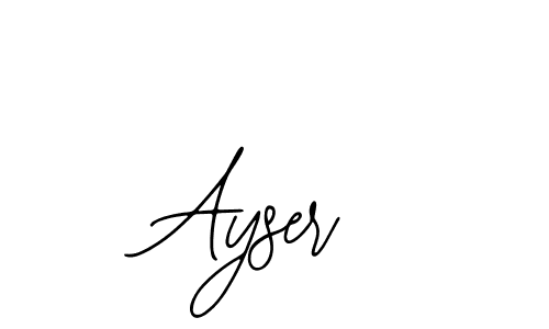 Use a signature maker to create a handwritten signature online. With this signature software, you can design (Bearetta-2O07w) your own signature for name Ayser. Ayser signature style 12 images and pictures png