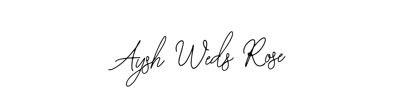 Also You can easily find your signature by using the search form. We will create Aysh Weds Rose name handwritten signature images for you free of cost using Bearetta-2O07w sign style. Aysh Weds Rose signature style 12 images and pictures png