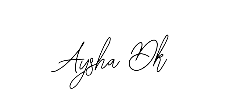 You should practise on your own different ways (Bearetta-2O07w) to write your name (Aysha Dk) in signature. don't let someone else do it for you. Aysha Dk signature style 12 images and pictures png