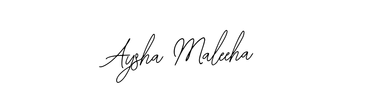 Design your own signature with our free online signature maker. With this signature software, you can create a handwritten (Bearetta-2O07w) signature for name Aysha Maleeha. Aysha Maleeha signature style 12 images and pictures png
