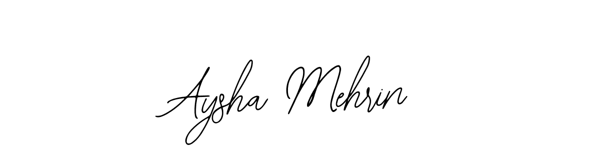 Bearetta-2O07w is a professional signature style that is perfect for those who want to add a touch of class to their signature. It is also a great choice for those who want to make their signature more unique. Get Aysha Mehrin name to fancy signature for free. Aysha Mehrin signature style 12 images and pictures png