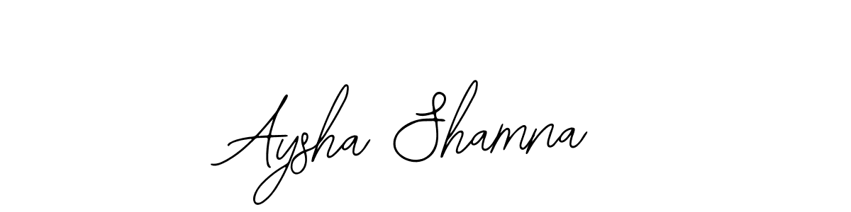 Also we have Aysha Shamna name is the best signature style. Create professional handwritten signature collection using Bearetta-2O07w autograph style. Aysha Shamna signature style 12 images and pictures png