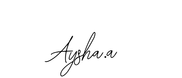 Make a beautiful signature design for name Aysha.a. Use this online signature maker to create a handwritten signature for free. Aysha.a signature style 12 images and pictures png