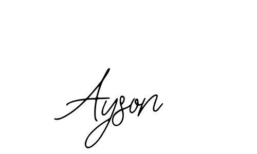 How to make Ayson name signature. Use Bearetta-2O07w style for creating short signs online. This is the latest handwritten sign. Ayson signature style 12 images and pictures png