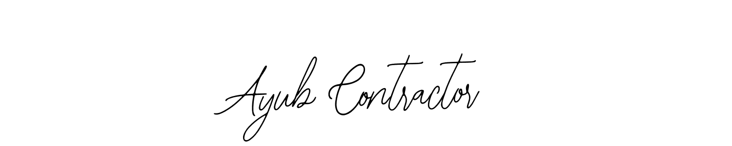 Design your own signature with our free online signature maker. With this signature software, you can create a handwritten (Bearetta-2O07w) signature for name Ayub Contractor. Ayub Contractor signature style 12 images and pictures png