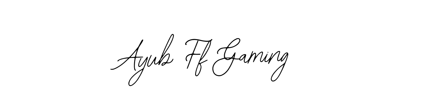 How to make Ayub Ff Gaming signature? Bearetta-2O07w is a professional autograph style. Create handwritten signature for Ayub Ff Gaming name. Ayub Ff Gaming signature style 12 images and pictures png