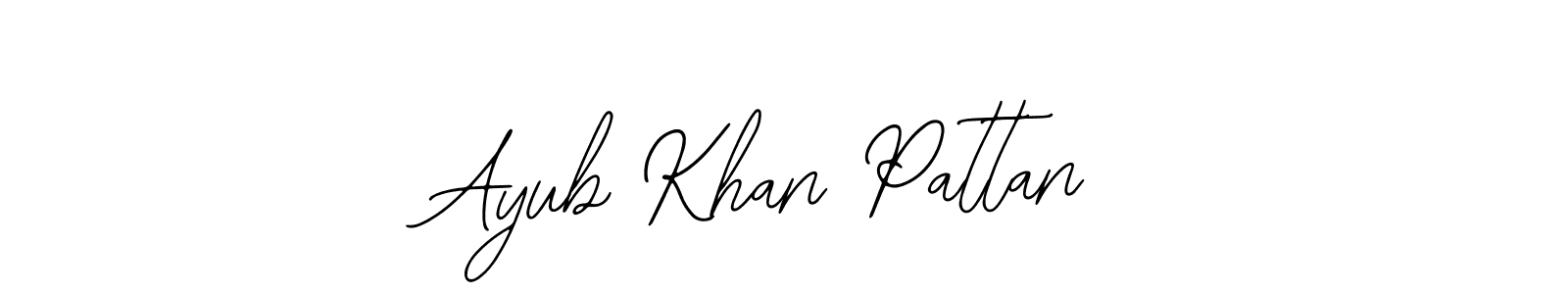 Use a signature maker to create a handwritten signature online. With this signature software, you can design (Bearetta-2O07w) your own signature for name Ayub Khan Pattan. Ayub Khan Pattan signature style 12 images and pictures png