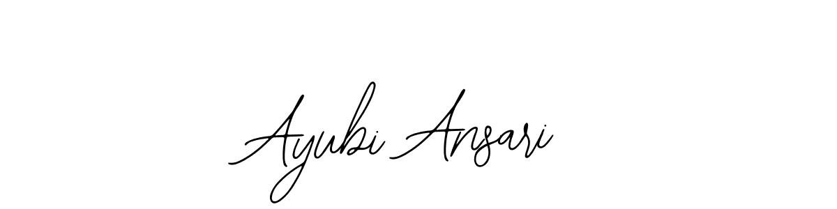 The best way (Bearetta-2O07w) to make a short signature is to pick only two or three words in your name. The name Ayubi Ansari include a total of six letters. For converting this name. Ayubi Ansari signature style 12 images and pictures png