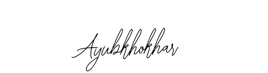 if you are searching for the best signature style for your name Ayubkhokhar. so please give up your signature search. here we have designed multiple signature styles  using Bearetta-2O07w. Ayubkhokhar signature style 12 images and pictures png