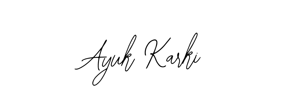 Make a short Ayuk Karki signature style. Manage your documents anywhere anytime using Bearetta-2O07w. Create and add eSignatures, submit forms, share and send files easily. Ayuk Karki signature style 12 images and pictures png