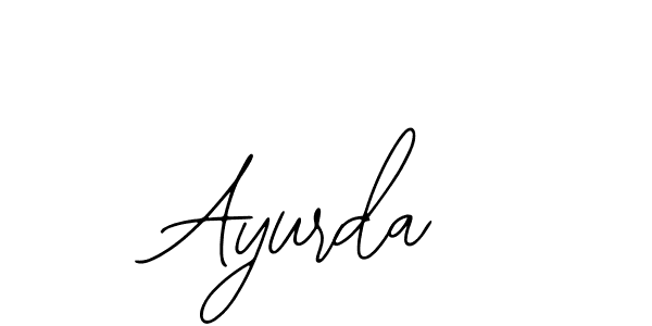 You should practise on your own different ways (Bearetta-2O07w) to write your name (Ayurda) in signature. don't let someone else do it for you. Ayurda signature style 12 images and pictures png