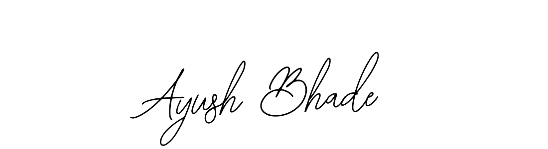 The best way (Bearetta-2O07w) to make a short signature is to pick only two or three words in your name. The name Ayush Bhade include a total of six letters. For converting this name. Ayush Bhade signature style 12 images and pictures png