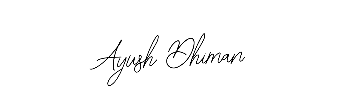 Also You can easily find your signature by using the search form. We will create Ayush Dhiman name handwritten signature images for you free of cost using Bearetta-2O07w sign style. Ayush Dhiman signature style 12 images and pictures png