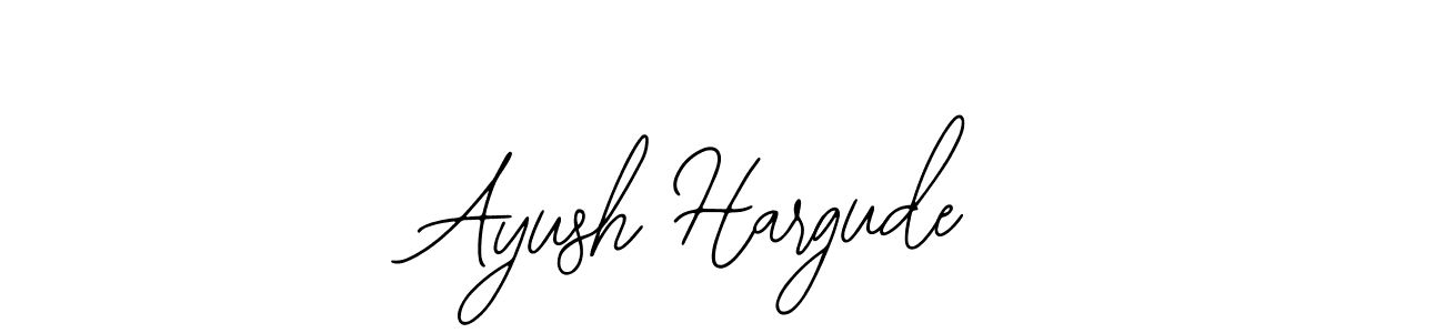 How to make Ayush Hargude name signature. Use Bearetta-2O07w style for creating short signs online. This is the latest handwritten sign. Ayush Hargude signature style 12 images and pictures png