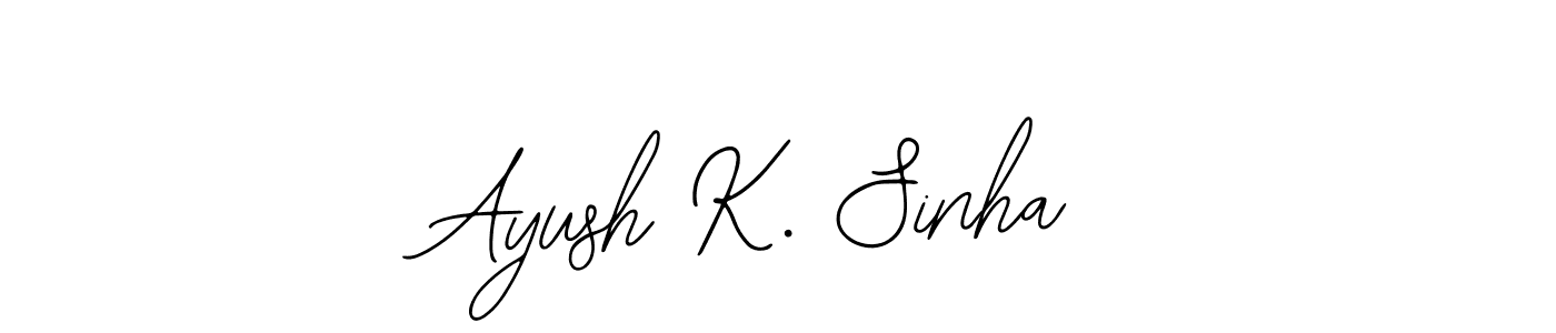 Design your own signature with our free online signature maker. With this signature software, you can create a handwritten (Bearetta-2O07w) signature for name Ayush K. Sinha. Ayush K. Sinha signature style 12 images and pictures png