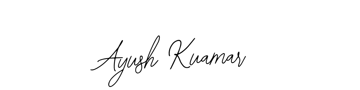 The best way (Bearetta-2O07w) to make a short signature is to pick only two or three words in your name. The name Ayush Kuamar include a total of six letters. For converting this name. Ayush Kuamar signature style 12 images and pictures png