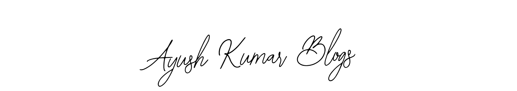 Also we have Ayush Kumar Blogs name is the best signature style. Create professional handwritten signature collection using Bearetta-2O07w autograph style. Ayush Kumar Blogs signature style 12 images and pictures png