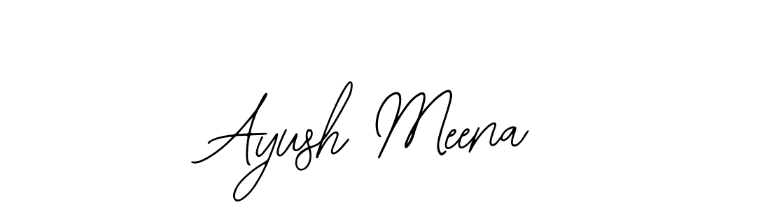 Use a signature maker to create a handwritten signature online. With this signature software, you can design (Bearetta-2O07w) your own signature for name Ayush Meena. Ayush Meena signature style 12 images and pictures png