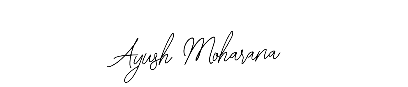 The best way (Bearetta-2O07w) to make a short signature is to pick only two or three words in your name. The name Ayush Moharana include a total of six letters. For converting this name. Ayush Moharana signature style 12 images and pictures png