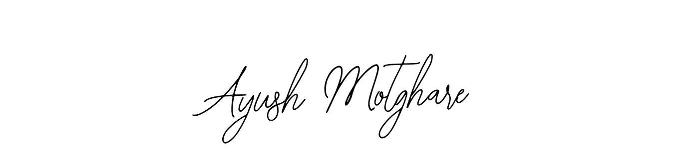 Similarly Bearetta-2O07w is the best handwritten signature design. Signature creator online .You can use it as an online autograph creator for name Ayush Motghare. Ayush Motghare signature style 12 images and pictures png