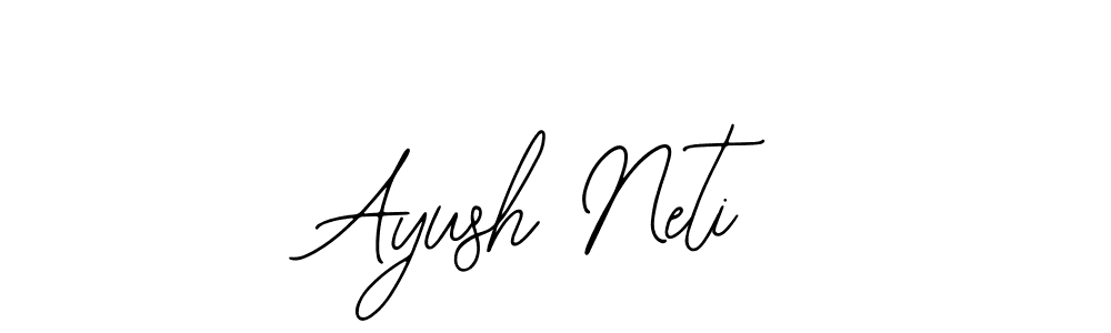 Use a signature maker to create a handwritten signature online. With this signature software, you can design (Bearetta-2O07w) your own signature for name Ayush Neti. Ayush Neti signature style 12 images and pictures png