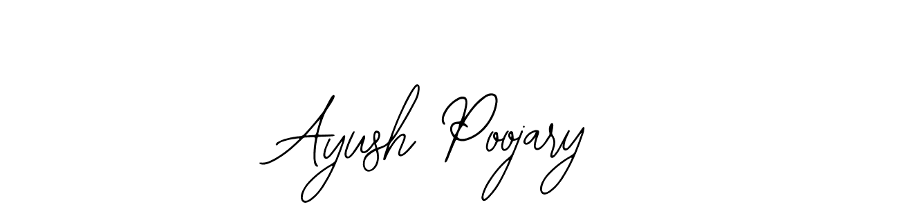 How to make Ayush Poojary name signature. Use Bearetta-2O07w style for creating short signs online. This is the latest handwritten sign. Ayush Poojary signature style 12 images and pictures png