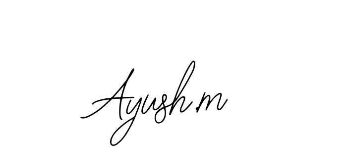 You should practise on your own different ways (Bearetta-2O07w) to write your name (Ayush.m) in signature. don't let someone else do it for you. Ayush.m signature style 12 images and pictures png