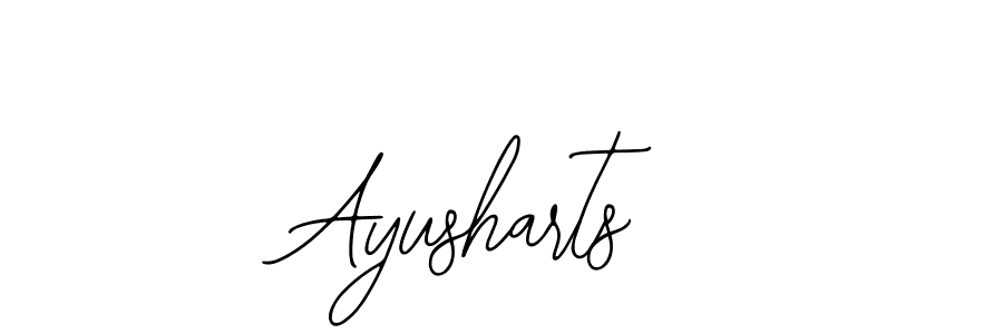 Design your own signature with our free online signature maker. With this signature software, you can create a handwritten (Bearetta-2O07w) signature for name Ayusharts. Ayusharts signature style 12 images and pictures png