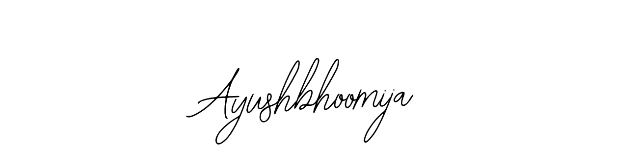 Also You can easily find your signature by using the search form. We will create Ayushbhoomija name handwritten signature images for you free of cost using Bearetta-2O07w sign style. Ayushbhoomija signature style 12 images and pictures png