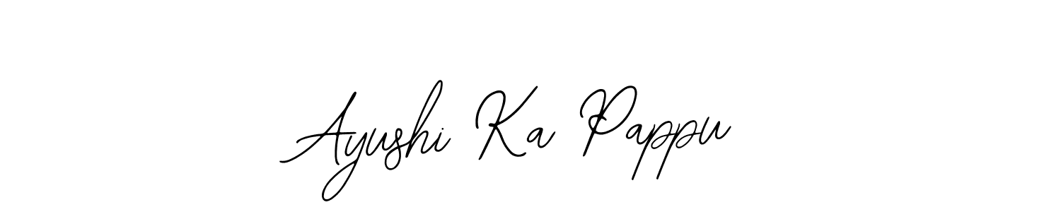 Use a signature maker to create a handwritten signature online. With this signature software, you can design (Bearetta-2O07w) your own signature for name Ayushi Ka Pappu. Ayushi Ka Pappu signature style 12 images and pictures png