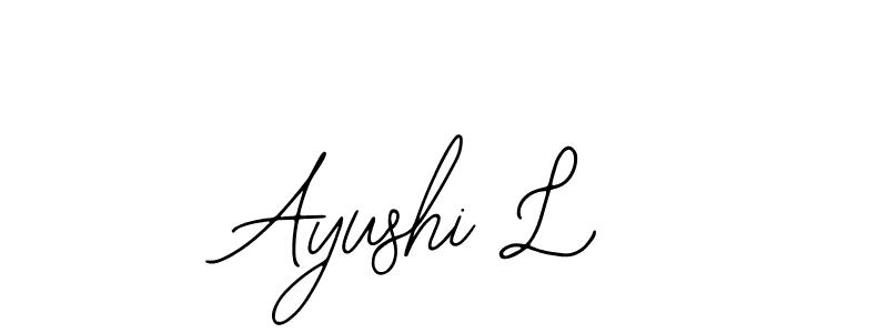 It looks lik you need a new signature style for name Ayushi L. Design unique handwritten (Bearetta-2O07w) signature with our free signature maker in just a few clicks. Ayushi L signature style 12 images and pictures png