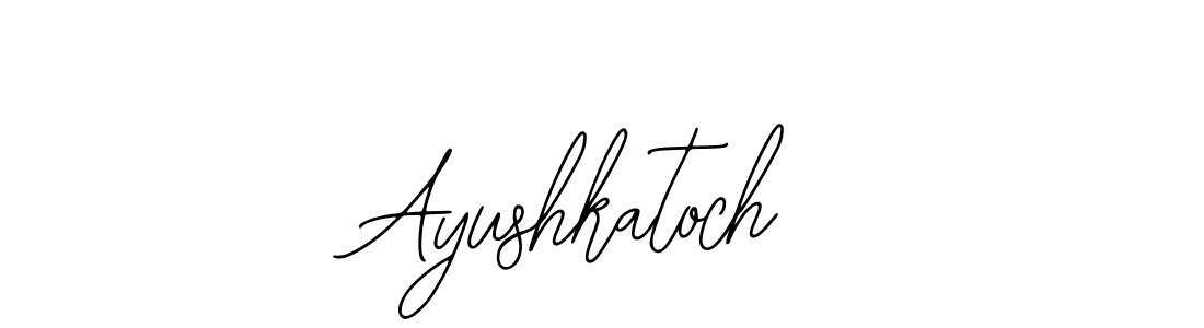 The best way (Bearetta-2O07w) to make a short signature is to pick only two or three words in your name. The name Ayushkatoch include a total of six letters. For converting this name. Ayushkatoch signature style 12 images and pictures png