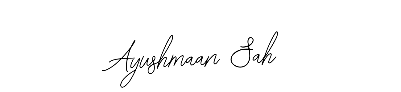 You should practise on your own different ways (Bearetta-2O07w) to write your name (Ayushmaan Sah) in signature. don't let someone else do it for you. Ayushmaan Sah signature style 12 images and pictures png