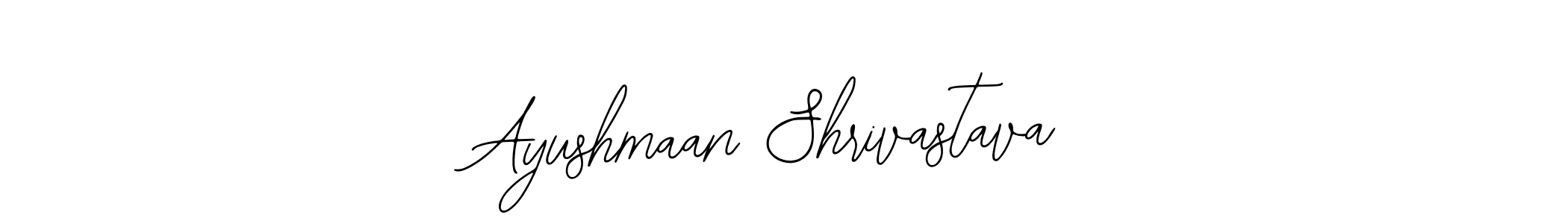 How to make Ayushmaan Shrivastava name signature. Use Bearetta-2O07w style for creating short signs online. This is the latest handwritten sign. Ayushmaan Shrivastava signature style 12 images and pictures png