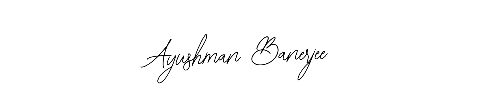 The best way (Bearetta-2O07w) to make a short signature is to pick only two or three words in your name. The name Ayushman Banerjee include a total of six letters. For converting this name. Ayushman Banerjee signature style 12 images and pictures png