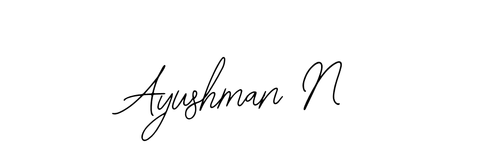 Create a beautiful signature design for name Ayushman N. With this signature (Bearetta-2O07w) fonts, you can make a handwritten signature for free. Ayushman N signature style 12 images and pictures png
