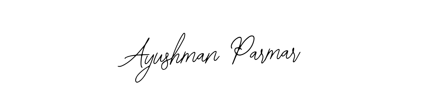 Design your own signature with our free online signature maker. With this signature software, you can create a handwritten (Bearetta-2O07w) signature for name Ayushman Parmar. Ayushman Parmar signature style 12 images and pictures png