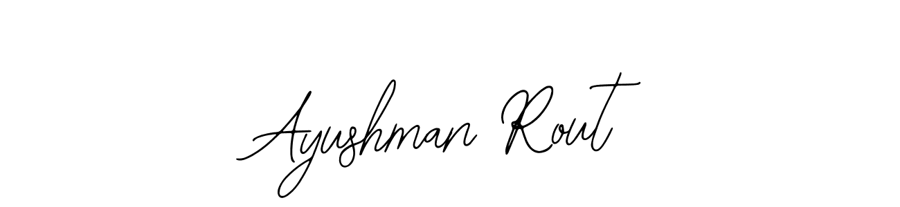 Design your own signature with our free online signature maker. With this signature software, you can create a handwritten (Bearetta-2O07w) signature for name Ayushman Rout. Ayushman Rout signature style 12 images and pictures png