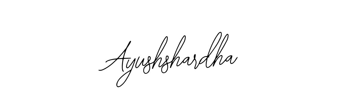 You should practise on your own different ways (Bearetta-2O07w) to write your name (Ayushshardha) in signature. don't let someone else do it for you. Ayushshardha signature style 12 images and pictures png