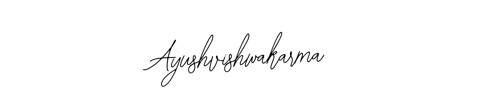 How to make Ayushvishwakarma name signature. Use Bearetta-2O07w style for creating short signs online. This is the latest handwritten sign. Ayushvishwakarma signature style 12 images and pictures png