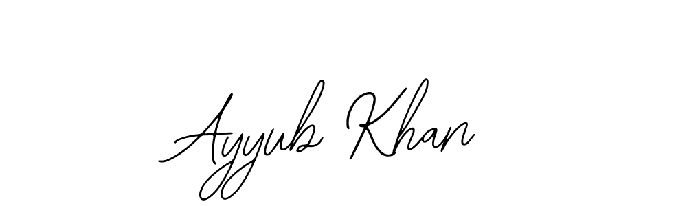 Design your own signature with our free online signature maker. With this signature software, you can create a handwritten (Bearetta-2O07w) signature for name Ayyub Khan. Ayyub Khan signature style 12 images and pictures png