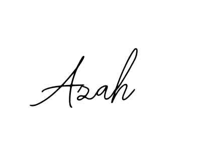 Design your own signature with our free online signature maker. With this signature software, you can create a handwritten (Bearetta-2O07w) signature for name Azah. Azah signature style 12 images and pictures png