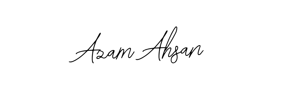 if you are searching for the best signature style for your name Azam Ahsan. so please give up your signature search. here we have designed multiple signature styles  using Bearetta-2O07w. Azam Ahsan signature style 12 images and pictures png