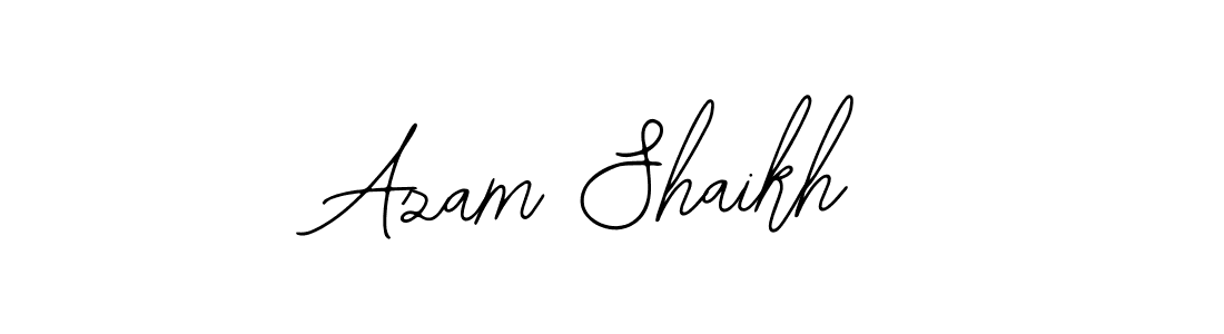 How to make Azam Shaikh name signature. Use Bearetta-2O07w style for creating short signs online. This is the latest handwritten sign. Azam Shaikh signature style 12 images and pictures png