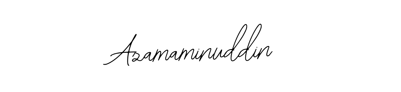 How to make Azamaminuddin name signature. Use Bearetta-2O07w style for creating short signs online. This is the latest handwritten sign. Azamaminuddin signature style 12 images and pictures png