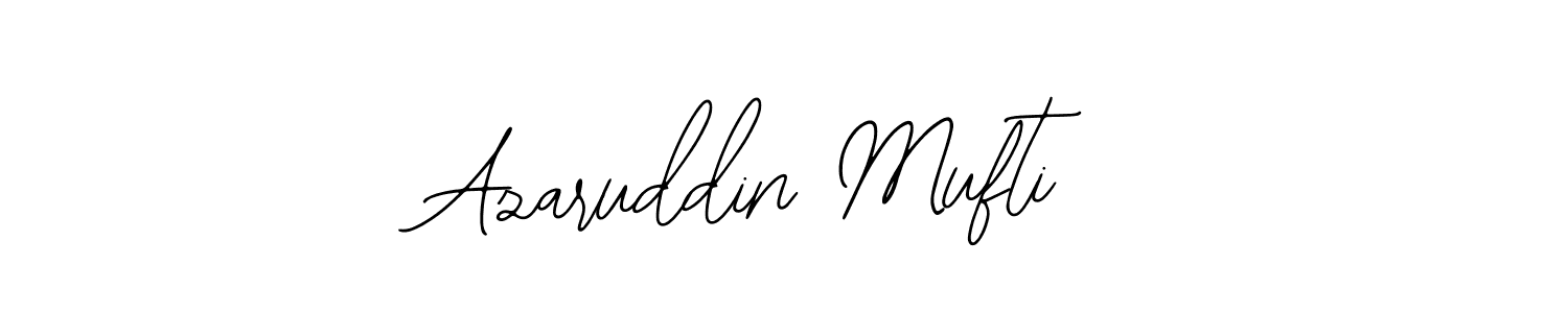 How to make Azaruddin Mufti name signature. Use Bearetta-2O07w style for creating short signs online. This is the latest handwritten sign. Azaruddin Mufti signature style 12 images and pictures png