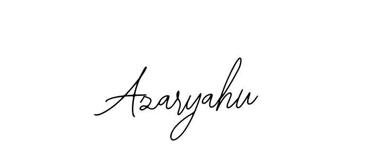 Bearetta-2O07w is a professional signature style that is perfect for those who want to add a touch of class to their signature. It is also a great choice for those who want to make their signature more unique. Get Azaryahu name to fancy signature for free. Azaryahu signature style 12 images and pictures png