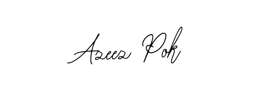 if you are searching for the best signature style for your name Azeez Pok. so please give up your signature search. here we have designed multiple signature styles  using Bearetta-2O07w. Azeez Pok signature style 12 images and pictures png