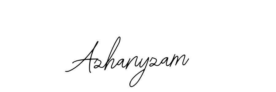 Design your own signature with our free online signature maker. With this signature software, you can create a handwritten (Bearetta-2O07w) signature for name Azhanyzam. Azhanyzam signature style 12 images and pictures png