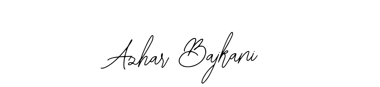 if you are searching for the best signature style for your name Azhar Bajkani. so please give up your signature search. here we have designed multiple signature styles  using Bearetta-2O07w. Azhar Bajkani signature style 12 images and pictures png